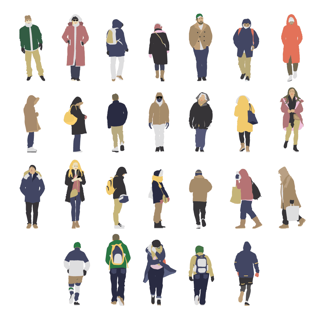 Wintertime Vector Figure Set