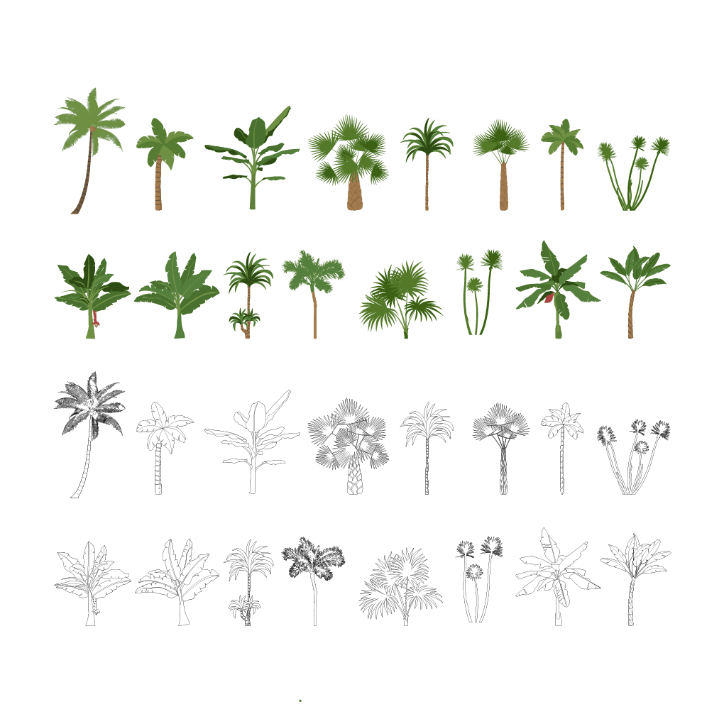 Tropical Tree Vector Set