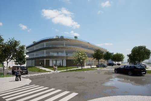 Home for the elderly and kindergarten