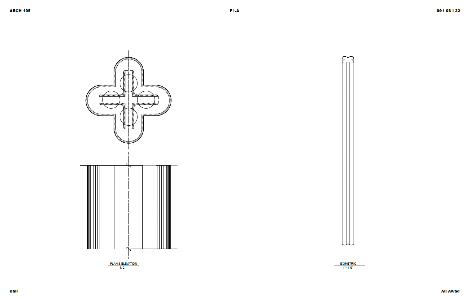 Tugendhat Villa Column Drawings