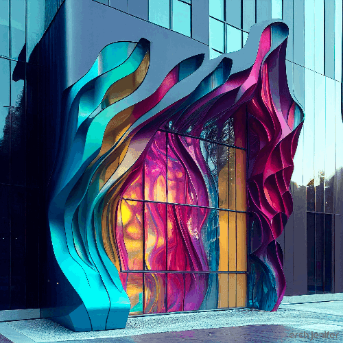 Parametric Artistic  Installation With Modern Architecture