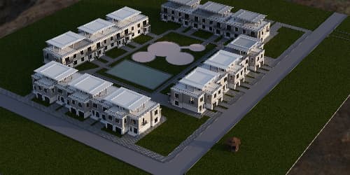 Blocked residential buildings in Sestroretsk
