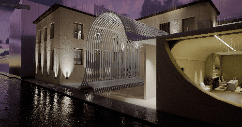 Restoration and new use of a neoclassical building in the city of Piraeus.