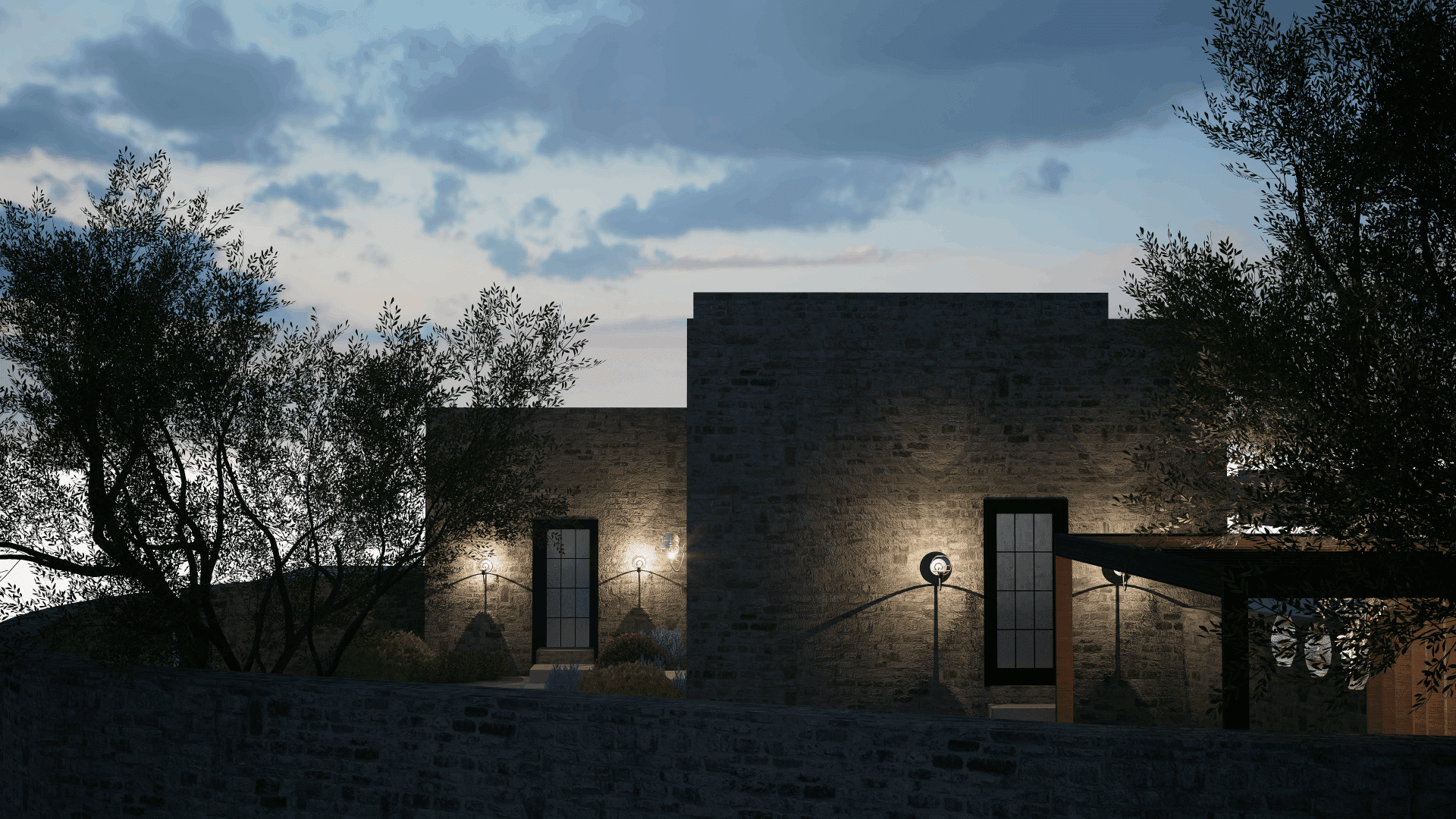 Reuse of a traditional tower house in Laconia as a residence with work space.