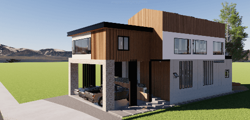 Asian Contemporary: A Storey Residential House